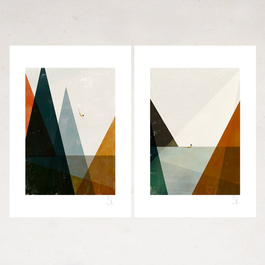 Image of Nadadora Set of Two Prints