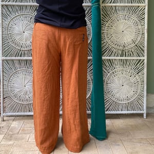 Image of Bronze Linen Linea Pants