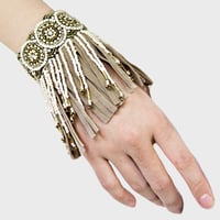 Image 4 of Boho Bead Accent Fringe Bracelet