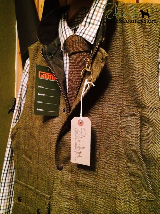 Image of Mens Derby Tweed Gilet/Bodywarmer – Olive