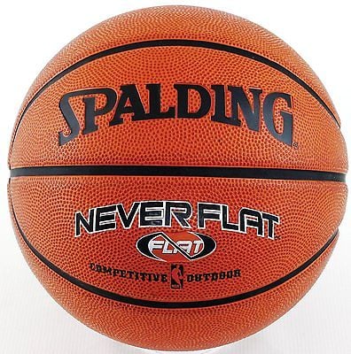 Image of Spalding Never Flat Outdoor Official Size Basketball, New, Free Shipping