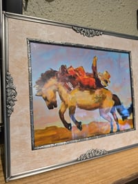 Image 4 of Man on Bronco Framed Print