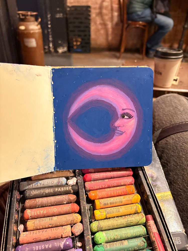 Image of the moon 5x5 mini art print