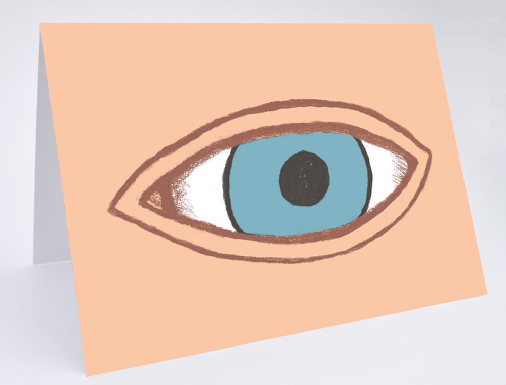 Image of Face Up! Eye Greetings Card