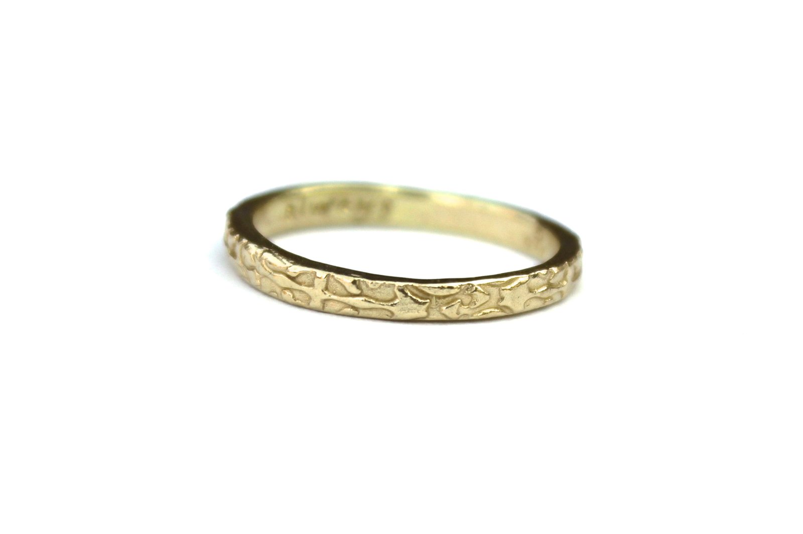 thin 14k yellow gold wedding band . R2 / peaces of indigo