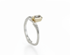emerald cut white sapphire twig engagement ring