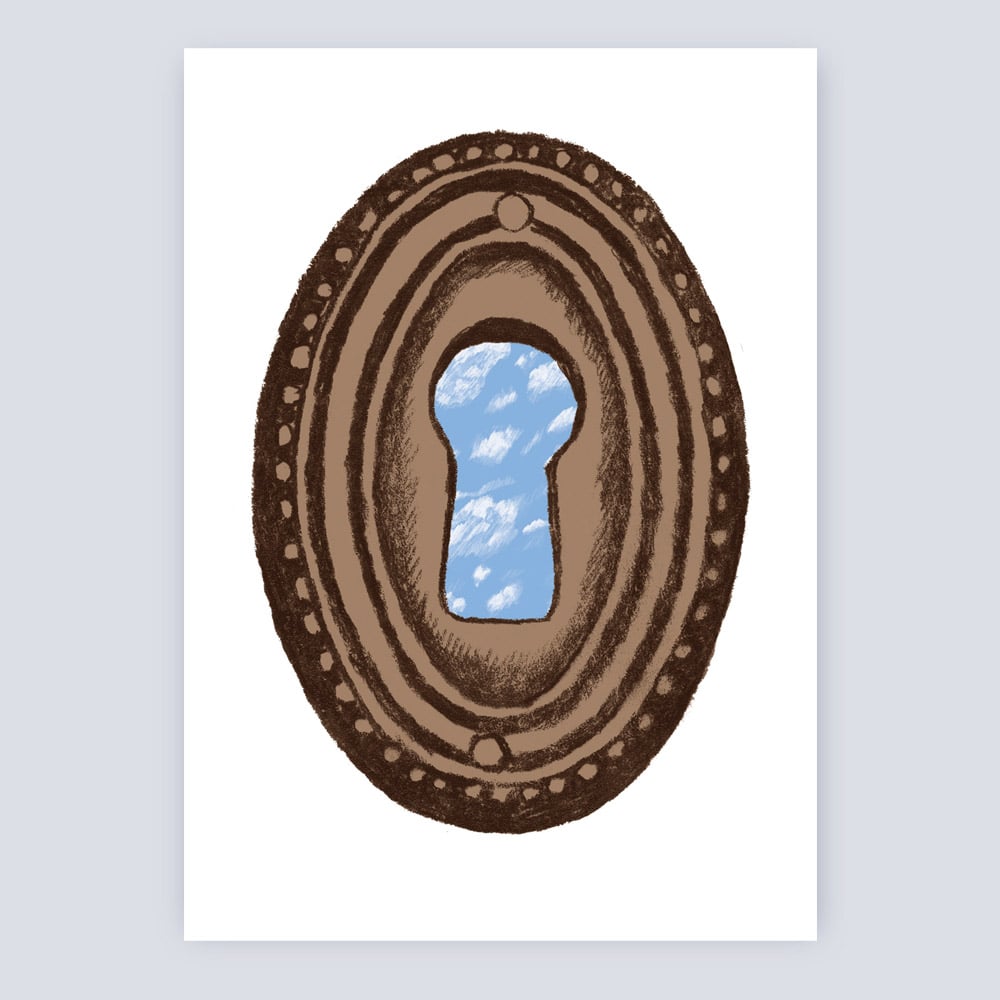 Image of Through the Keyhole Greetings Card