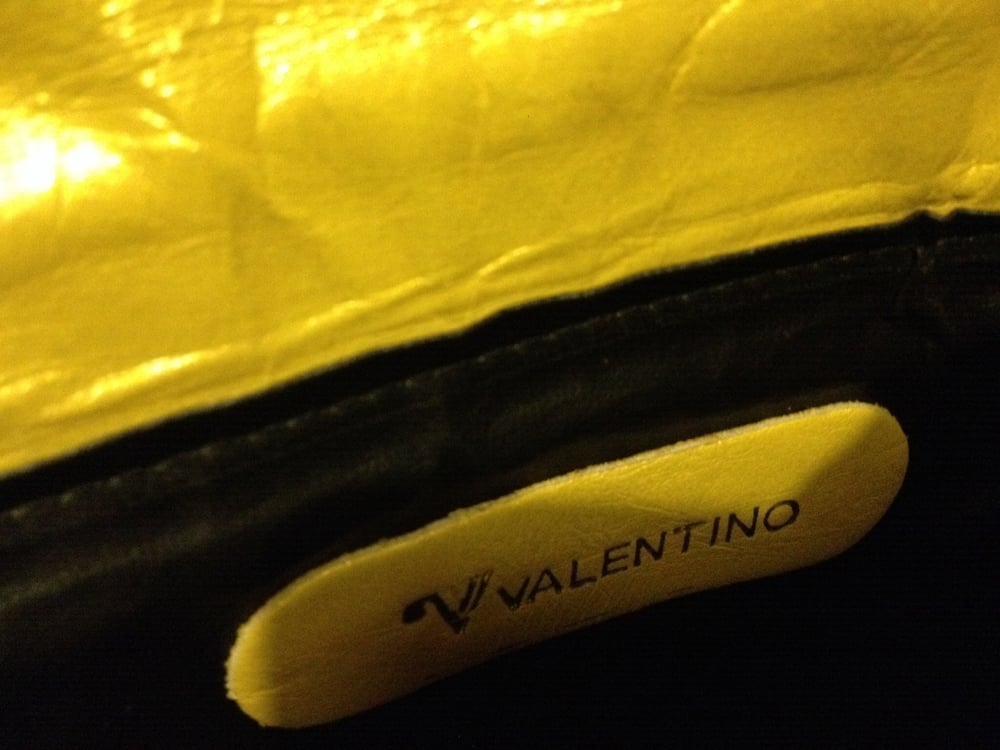 Image of Sac VALENTINO cuir jaune irisé