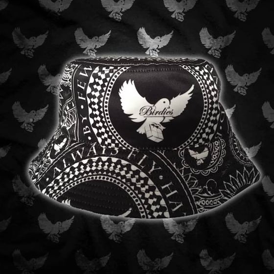 Image of Black/White Bandana Bucket Hat