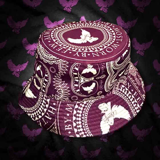 Image of Purple/White Bandana Bucket Hat