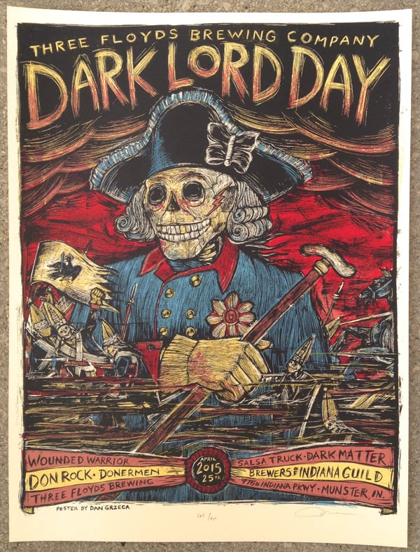 Dark Lord Day 2015 Poster Ground Up Press Artwork by Dan Grzeca