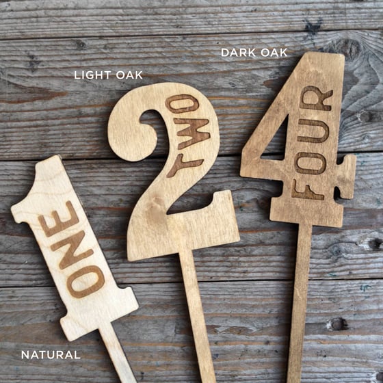 Image of Wood table numbers