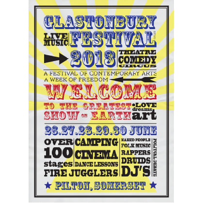 Image of Limited Edition Glastonbury Poster 2013