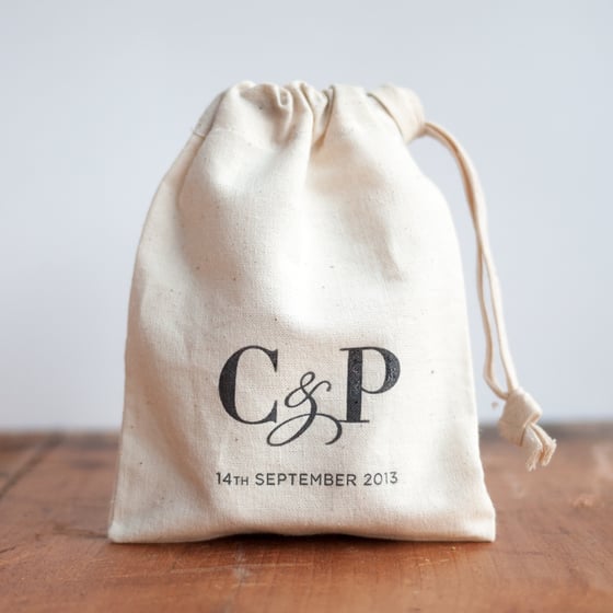 Image of Personalised Letterpress Favour Bags