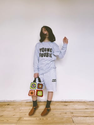 Image of Logo Long Sleeve T-shirt in Grey Marl