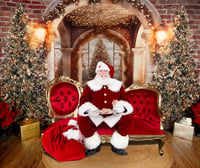 Image 1 of Pine Entryway Manor with Santa