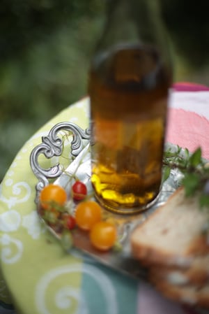 Image of Tablettchen, Zinn, zb als Untersetzer für Essig und Öl