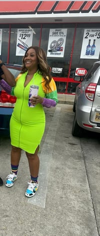 Image 3 of Green Tye dye dress 