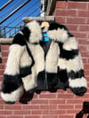 Black & White Fox Fur Jacket