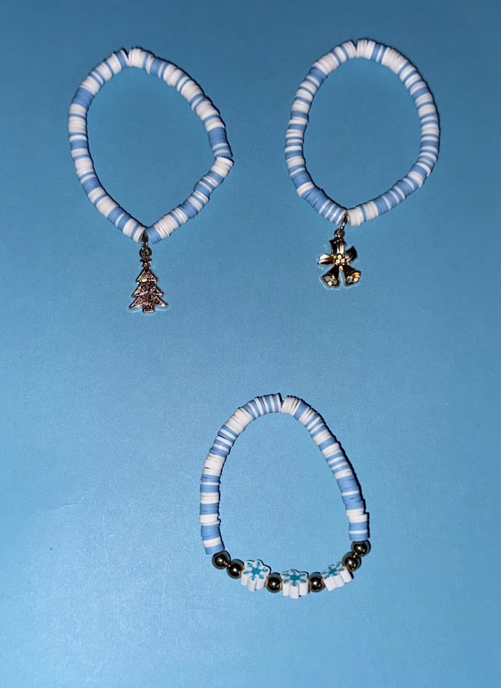Image of Winter/Christmas Special - Clay Charm Bracelets