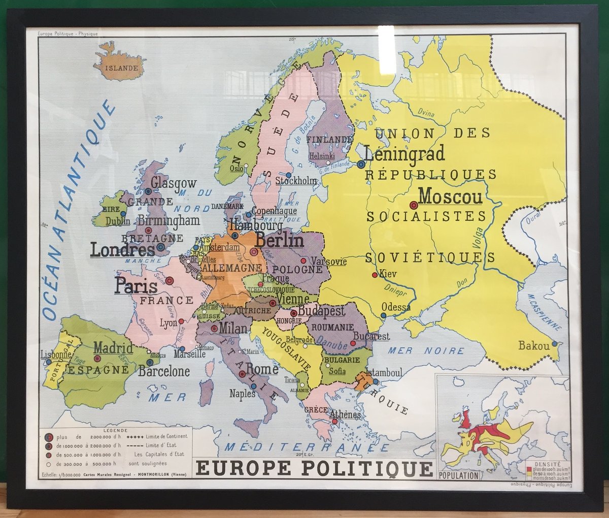 1950s Map of Europe / - RETROMAPS 1950s Map of Europe / - RETROMAPS