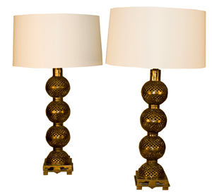 Image of Pierced Brass Lamps