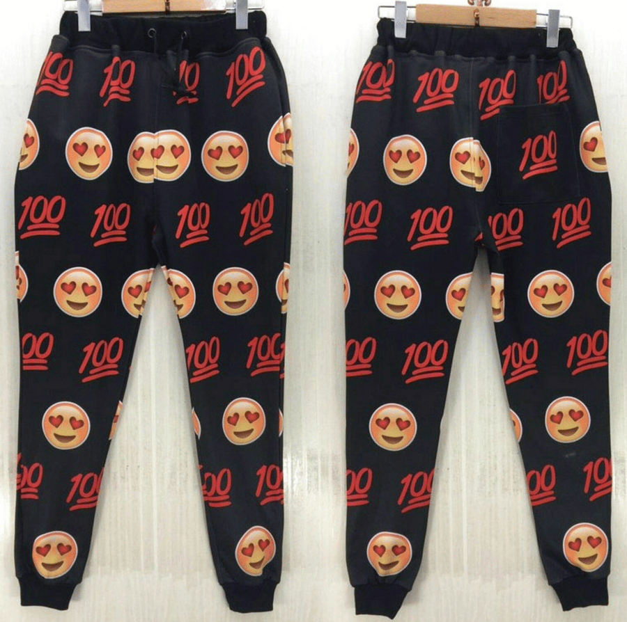 Image of Emoji 100 unisex jogger pants