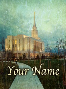 Image of Oquirrh Mountain Utah LDS Mormon Temple Art 001 - Personalized LDS Temple Art