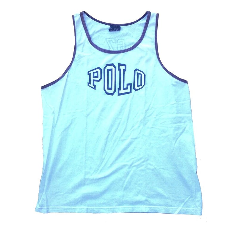 Image of Polo Ralph Lauren White Tank Top - Fits Like a Medium