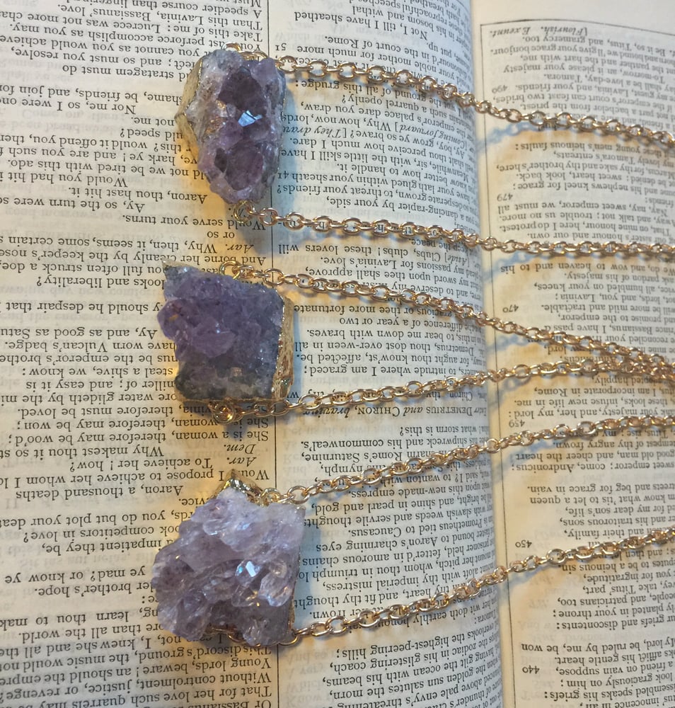 Image of Raw Amethyst cluster pendant