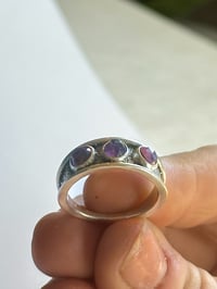 Image 3 of Winza Sapphire & Star Dust Halo Ring | Made to Size