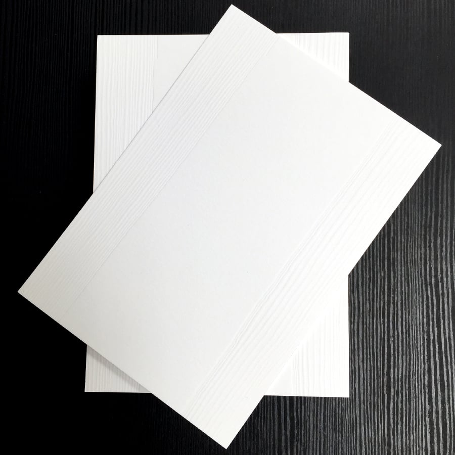 Image of Wood Grain Letterpress Flat Notecards (Set of 25)