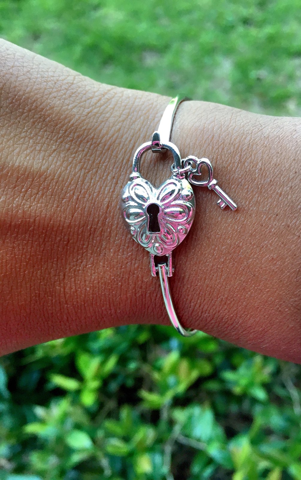 Couple Stainless Steel Love Heart Lock Bracelet with Key Pendant Necklace  Set | eBay
