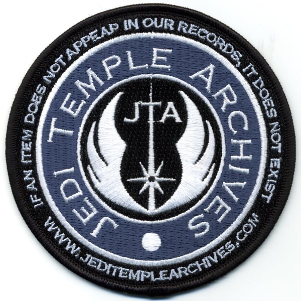 Image of Jedi Temple Archives Site Patch With Slogan