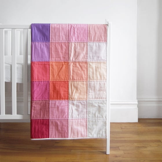 Image of Grid Quilt: Berry