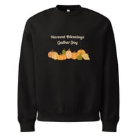 Image 1 of "Harvest Blessings, Gather Joy" Oversized Heavyweight Sweatshirt