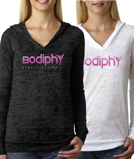 Image of Bodiphy Next Level Long Sleeve Burnout Hoodie(2 Print Options)
