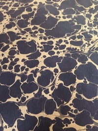 Image 1 of Marbled Paper #66 'Metallic Gold vein on black'