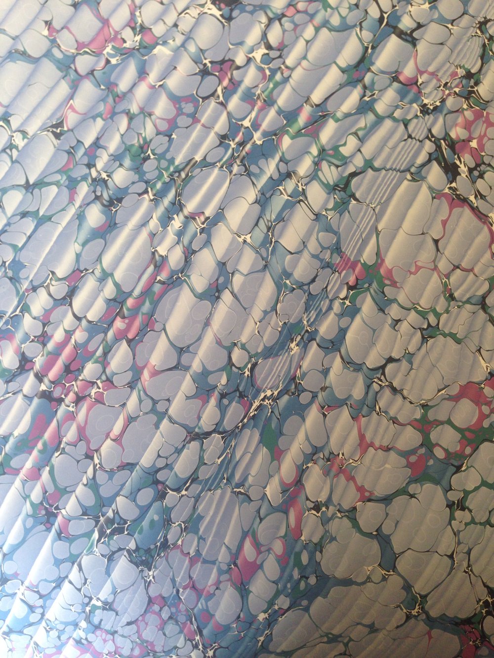 Marbled Paper #6 Spanish Ripple Marbled Paper | Jemma Lewis Marbling ...