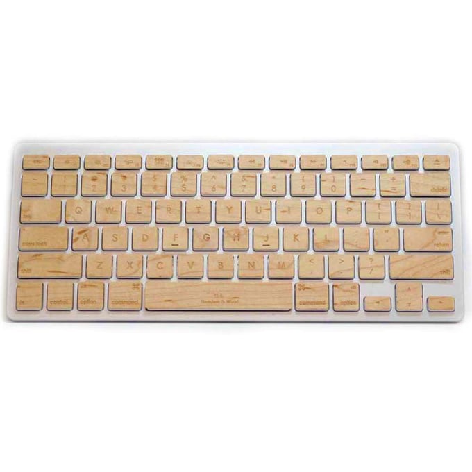 Image of Wooden Keyboard Sticker in Maple for MacBook / iMac 