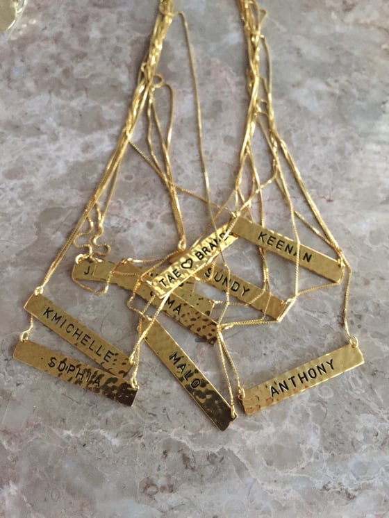 Image of 18K Vermeil Hammered Chain w/ Pendant