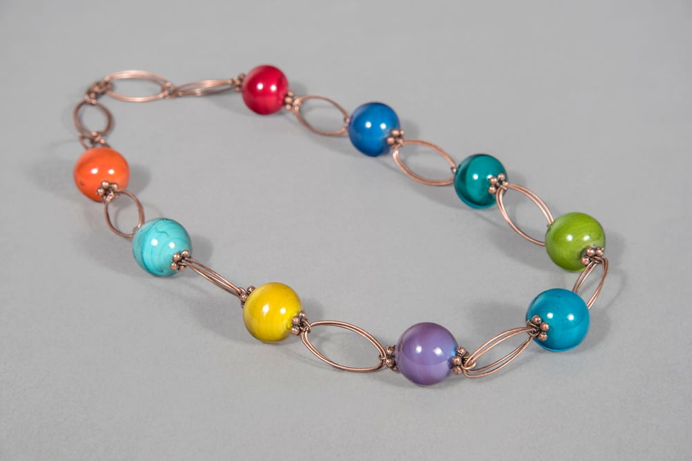 Image of collana IRIS in perle di vetro di Murano