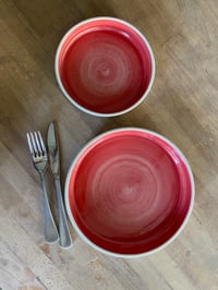 Image 1 of RED High sided Lunch and Dessert Plates