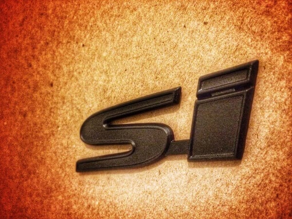 Image of Honda Civic "SI" Emblem BLACKOUT SERIES