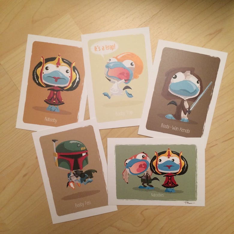 Image of Awkward Boobies - Star Wars Series (5) Prints