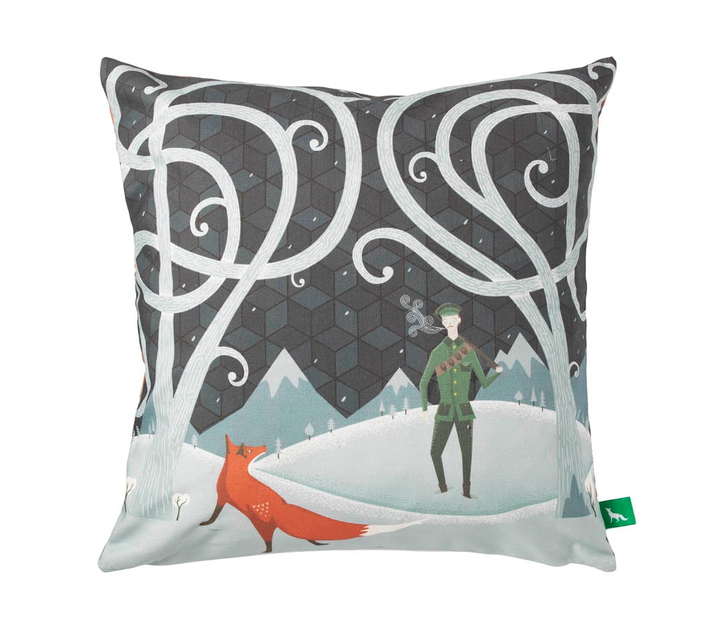 Image of "The Fox And The Lost Soldier" Cushion Cover