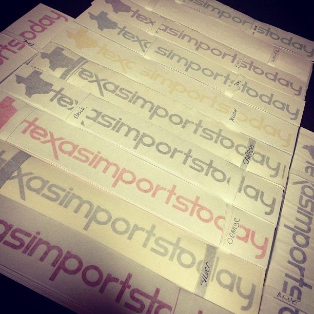 Image of TexasimportsToday Decals