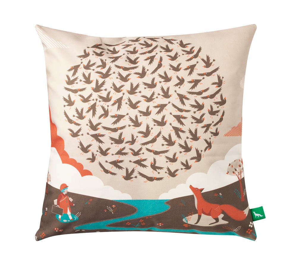 Image of "100 Starlings Rising" Cushion Cover