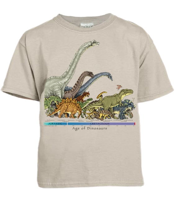 sextant Let op Wetland Dinosaur Timeline Youth t-shirt / Coyote Graphics