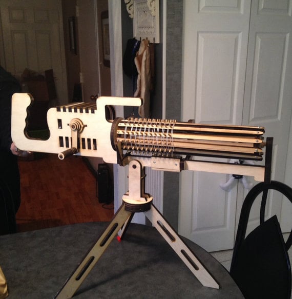 120 Shot Desktop Rubber Band Gatling Gun / Cre8tive 3D